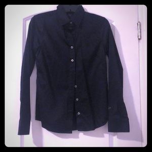 Long sleeve dress shirt-navy blue